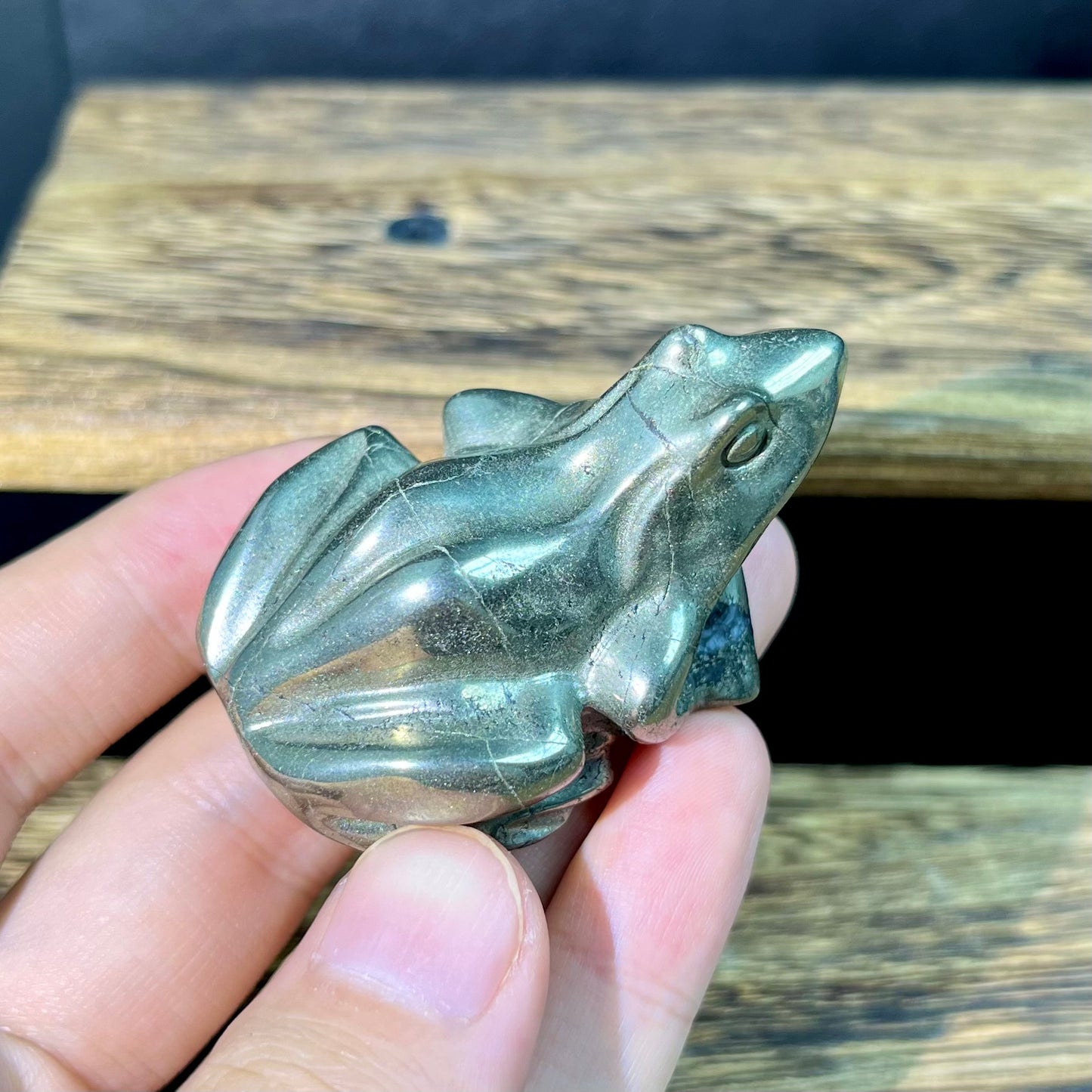 Frog carving