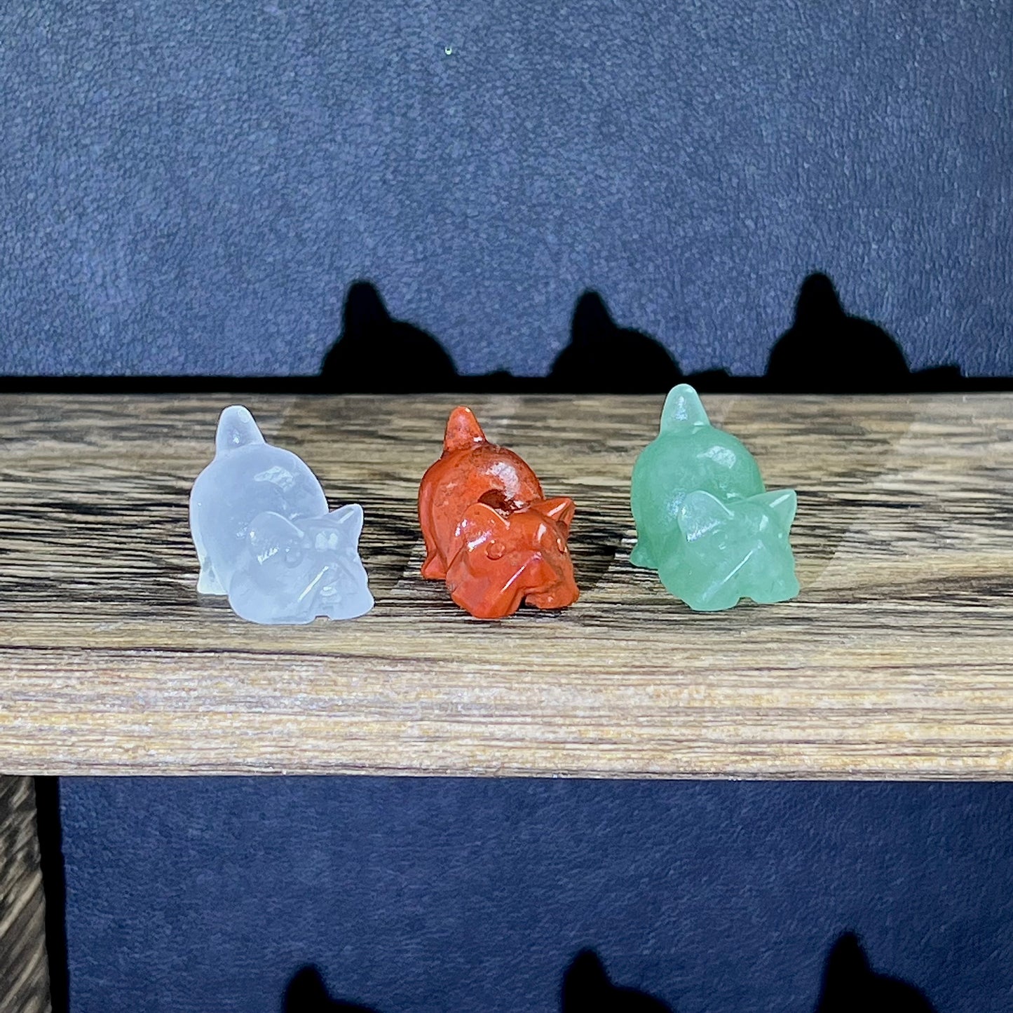 Mini colorful material carvings-Tail Up Cats