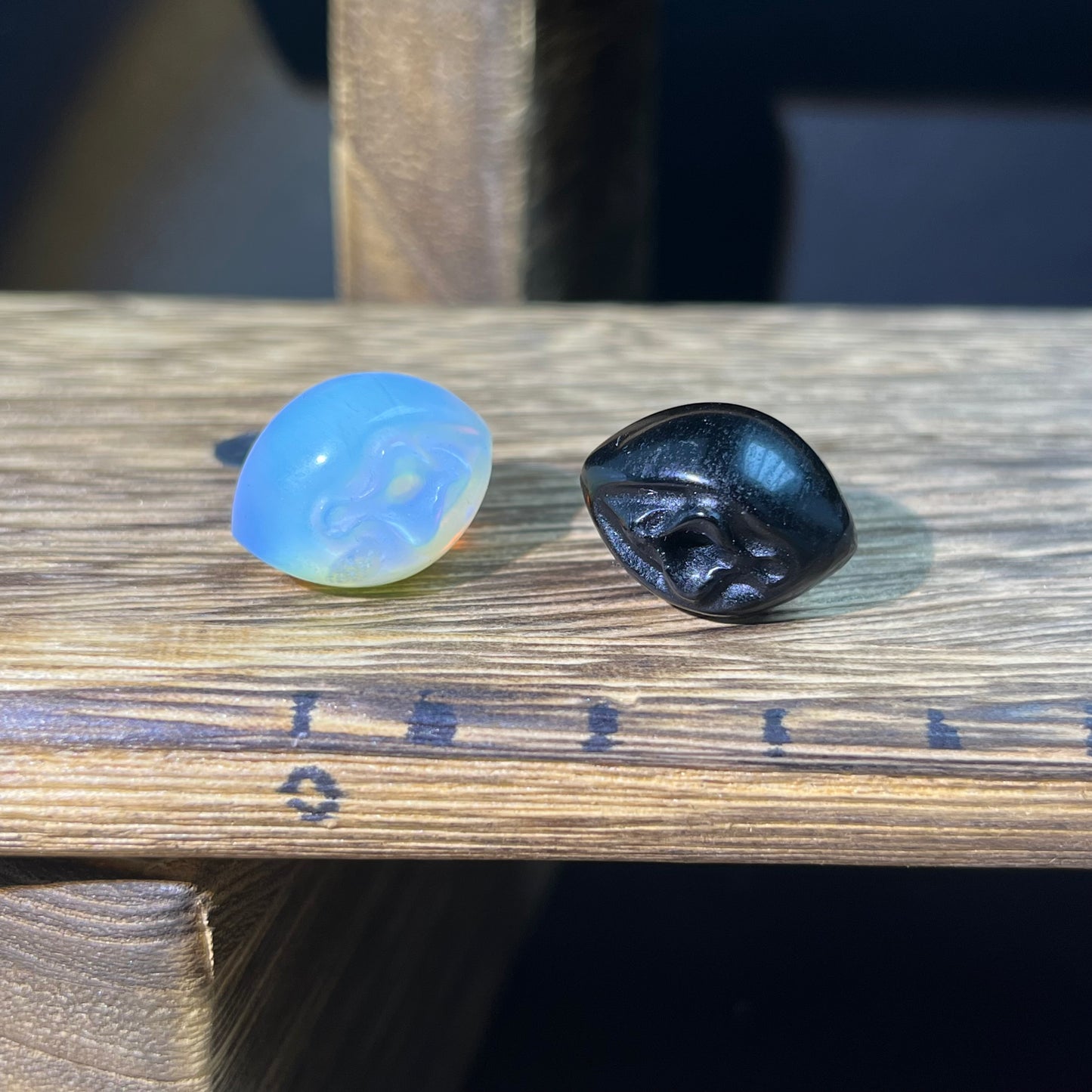 Mini Obsidian and Opalite carvings - mixed carvings