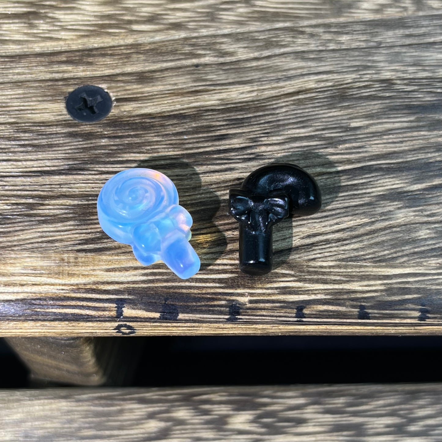 Mini Obsidian and Opalite carvings - mixed carvings