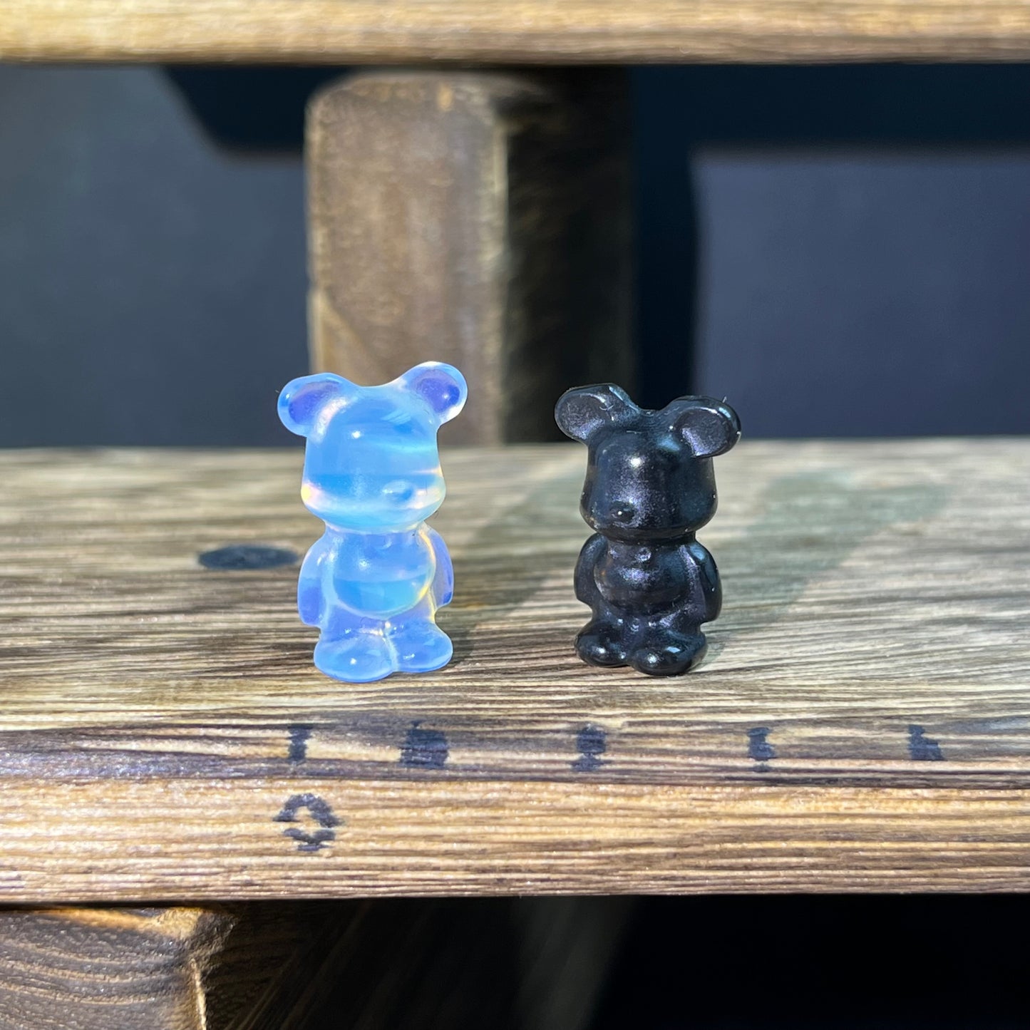 Mini Obsidian and Opalite carvings - charactor carvings