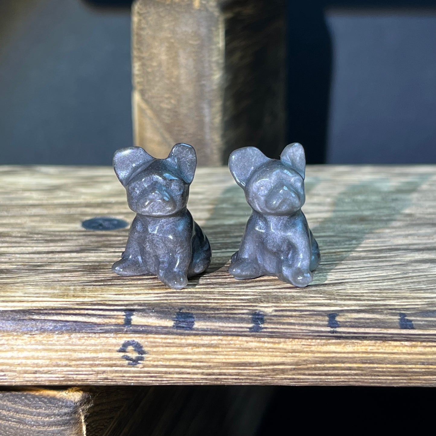 Mini Obsidian and Opalite carvings - animal carvings