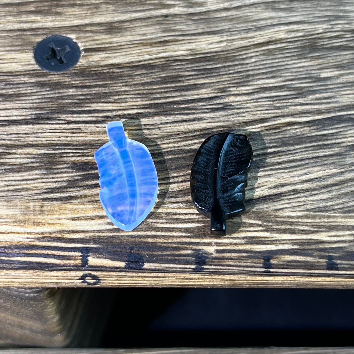 Mini Obsidian and Opalite carvings - mixed carvings