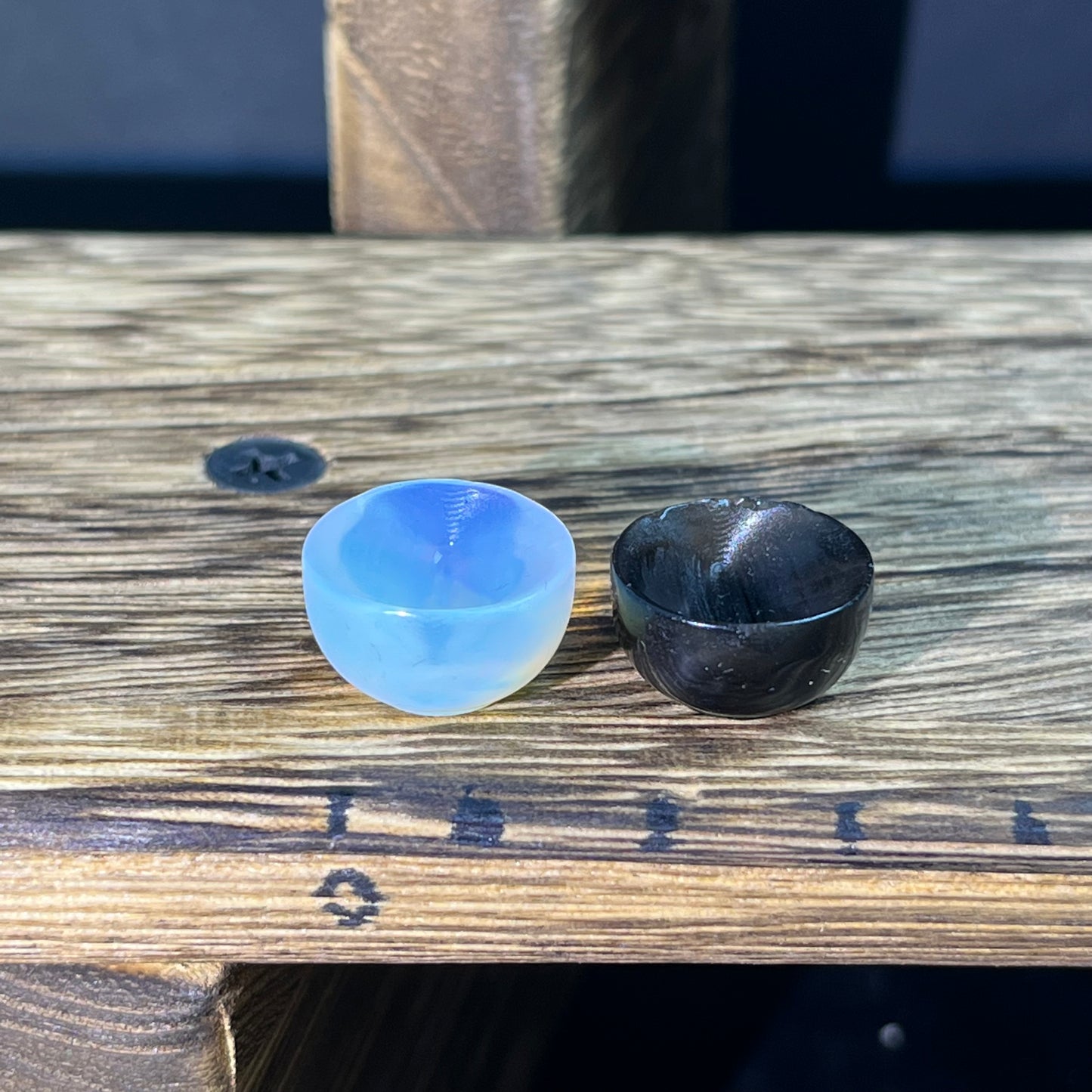 Mini Obsidian and Opalite carvings - mixed carvings