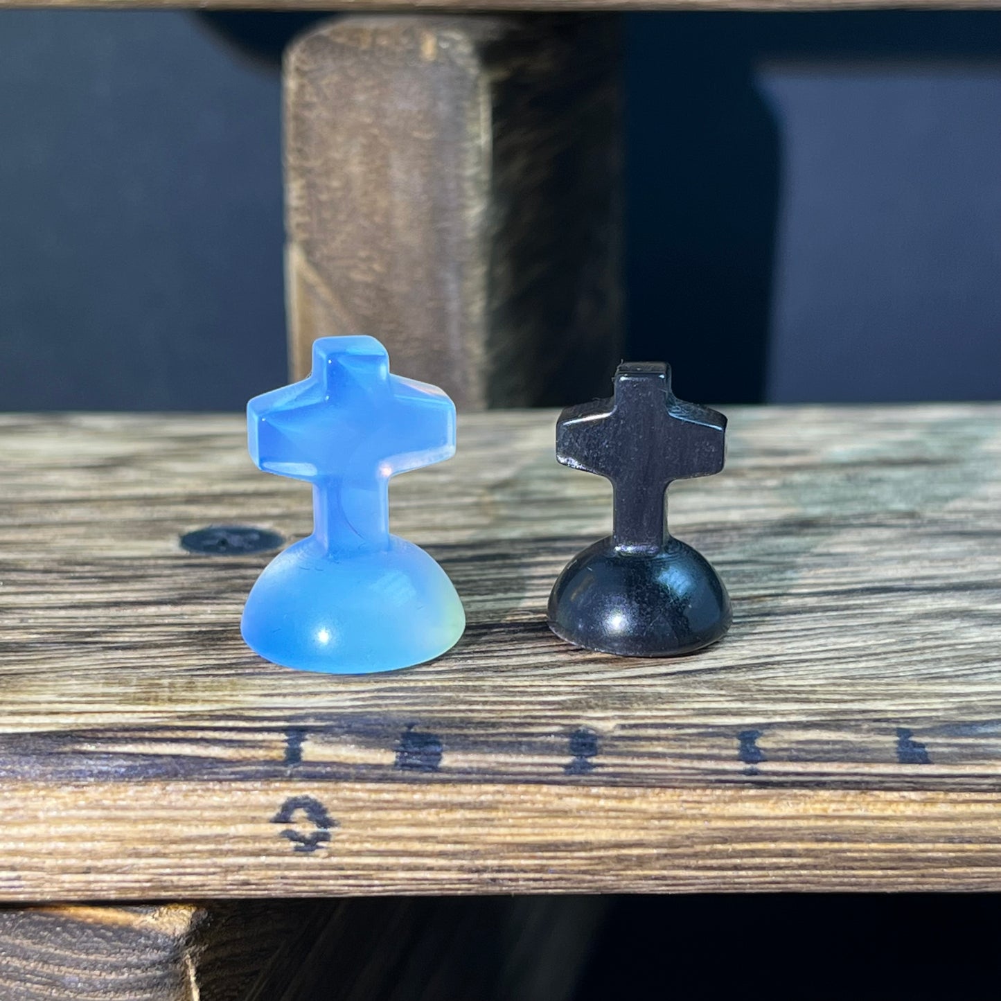 Mini Obsidian and Opalite carvings - Halloween Carvings