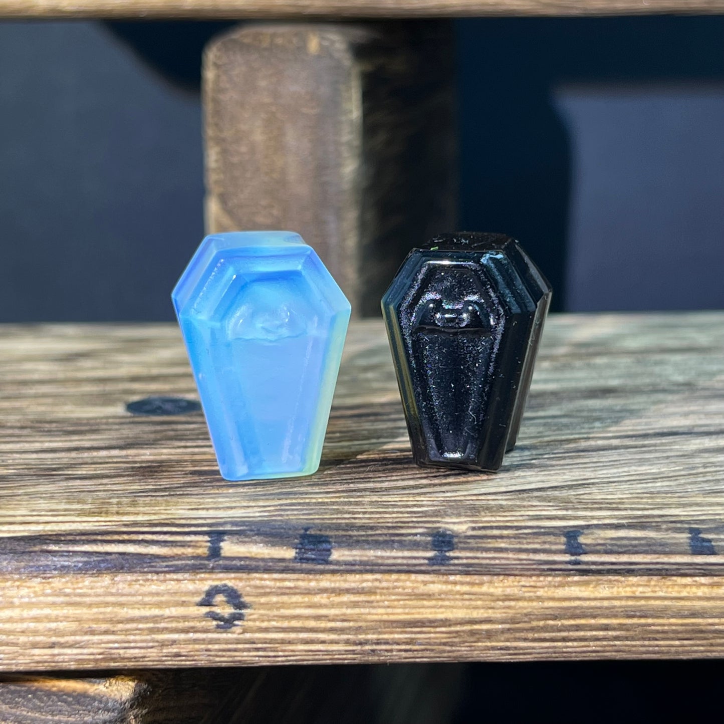 Mini Obsidian and Opalite carvings - Halloween Carvings