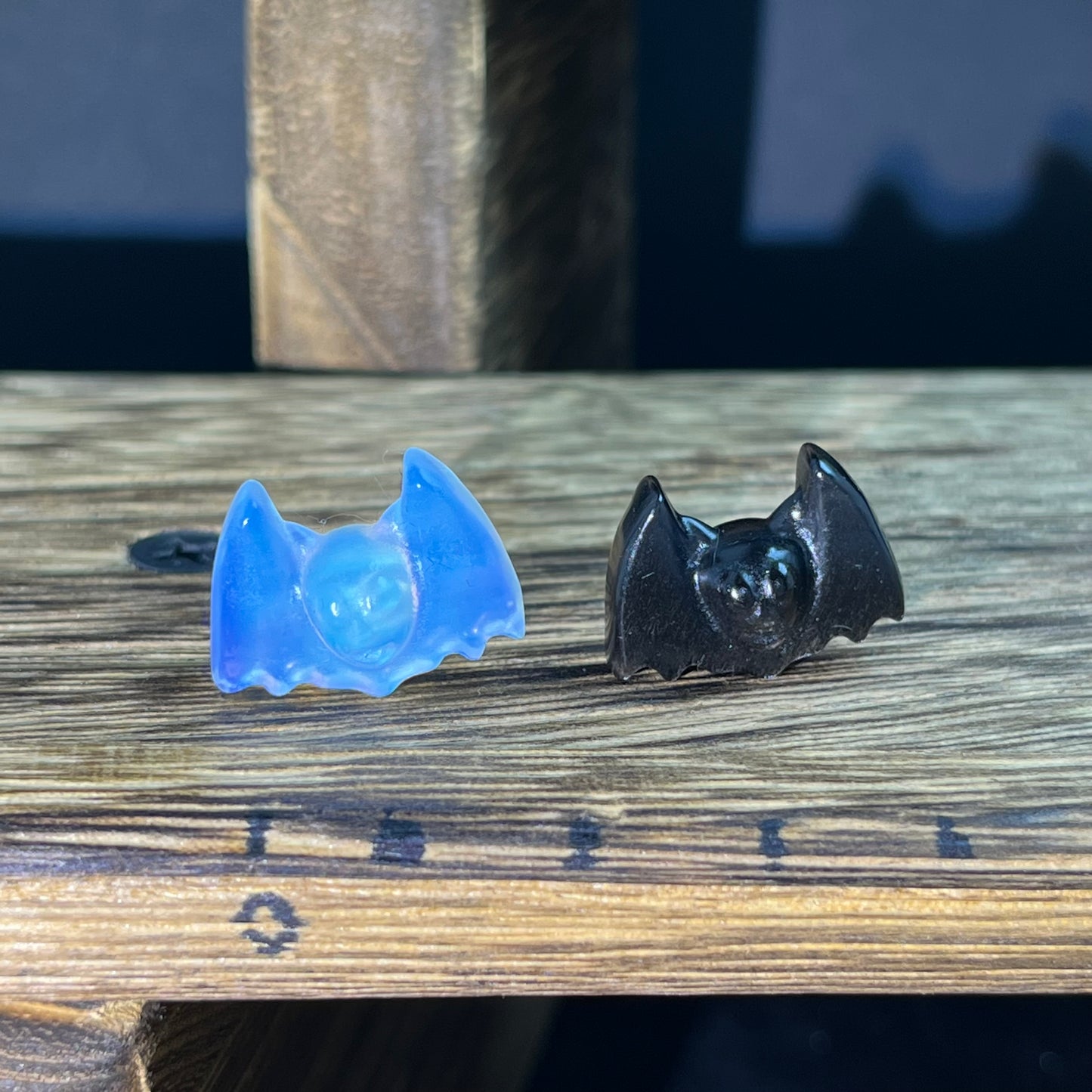 Mini Obsidian and Opalite carvings - Halloween Carvings