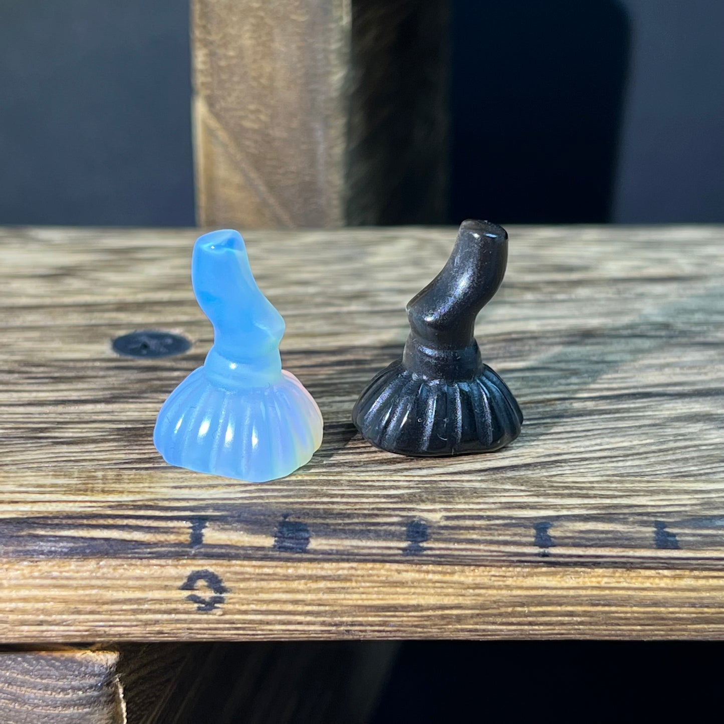 Mini Obsidian and Opalite carvings - Halloween Carvings