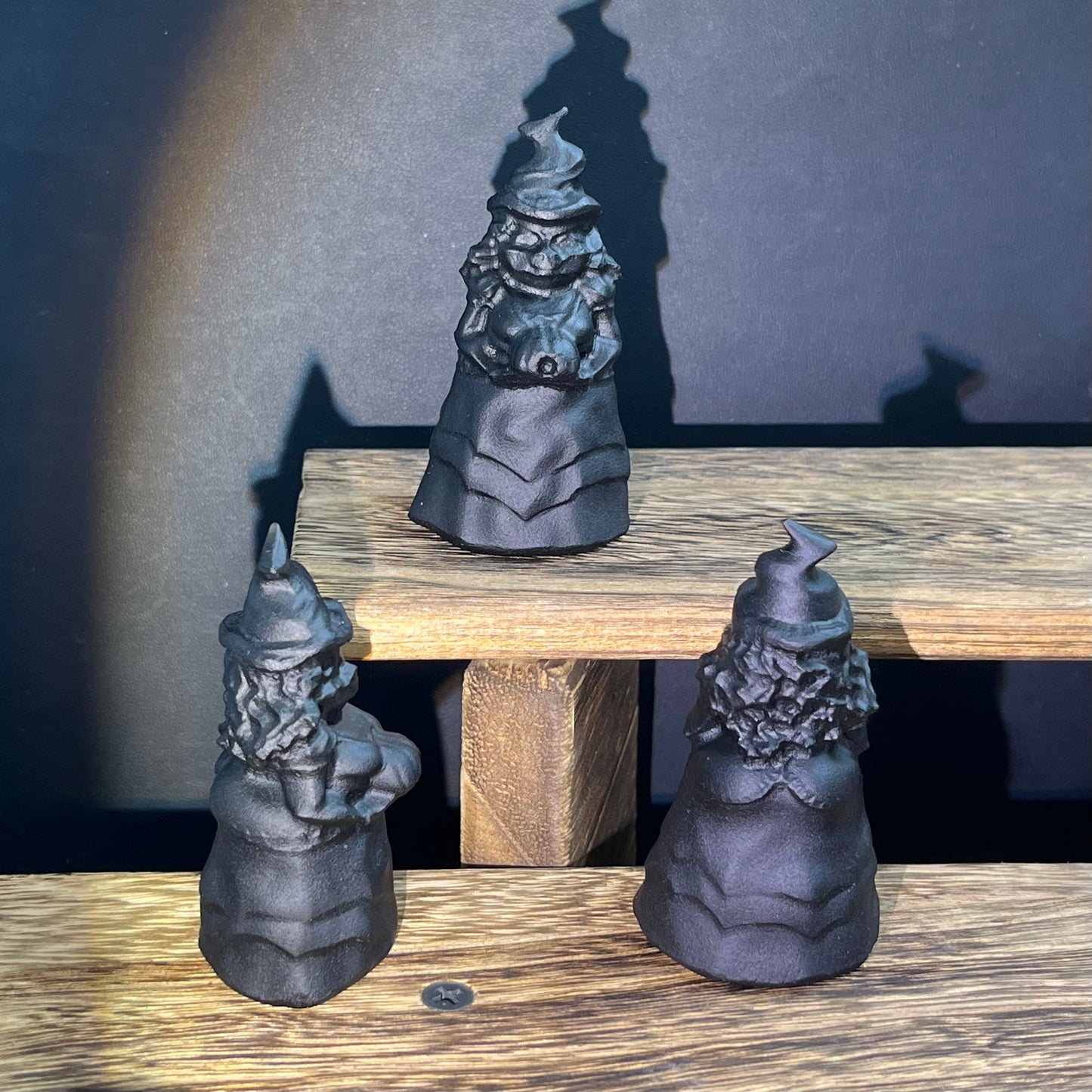 Black Obsidian Witch Carvings