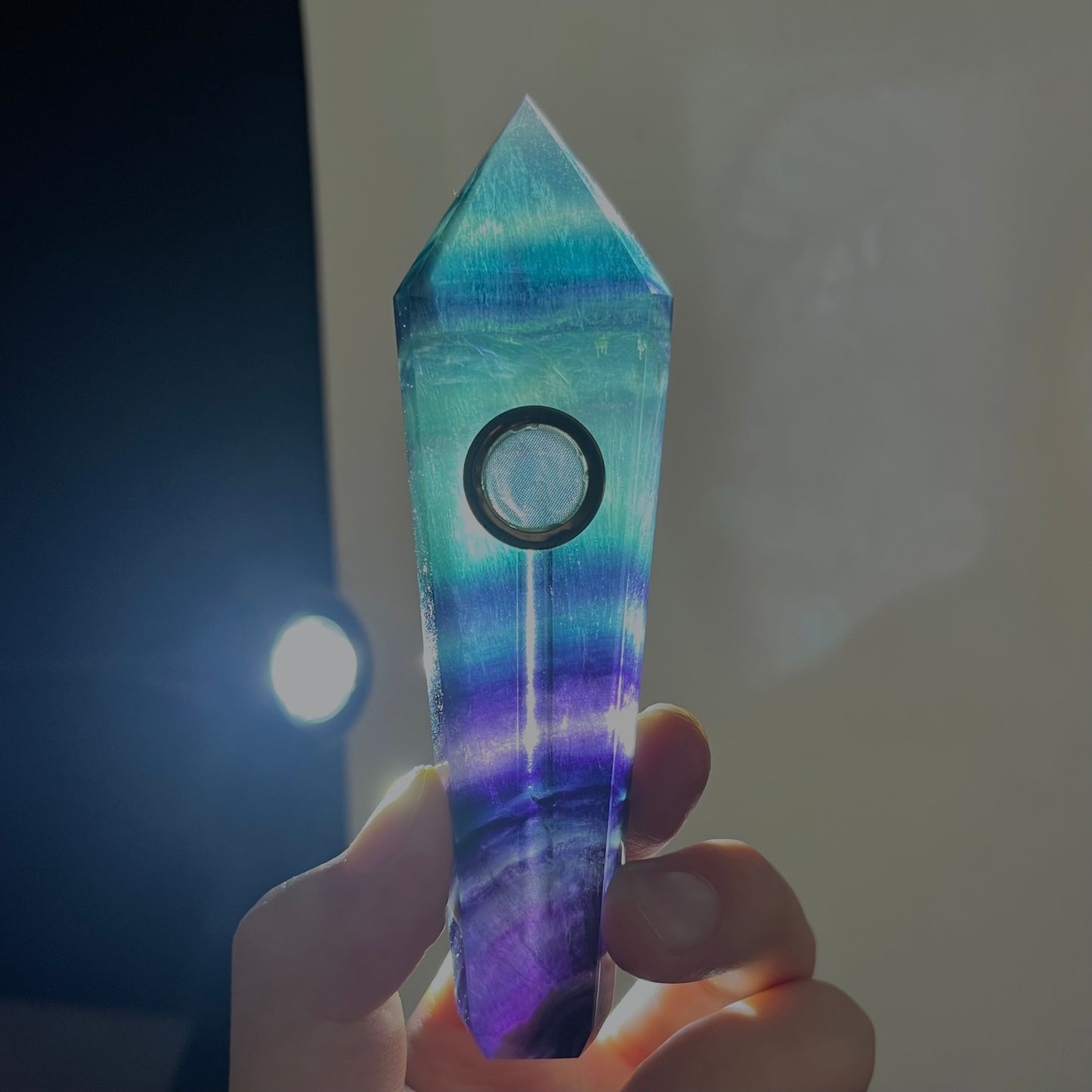 Rainbow fluorite Pipes