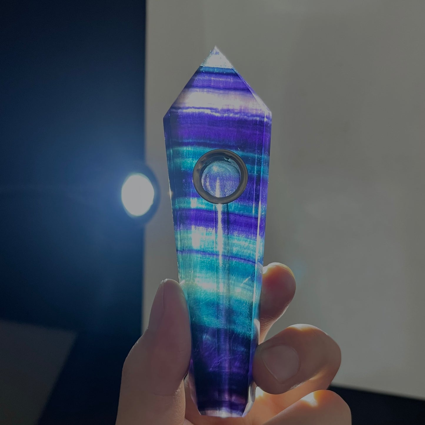 Rainbow fluorite Pipes