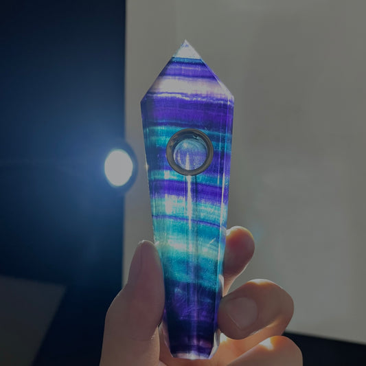 Rainbow fluorite Pipes