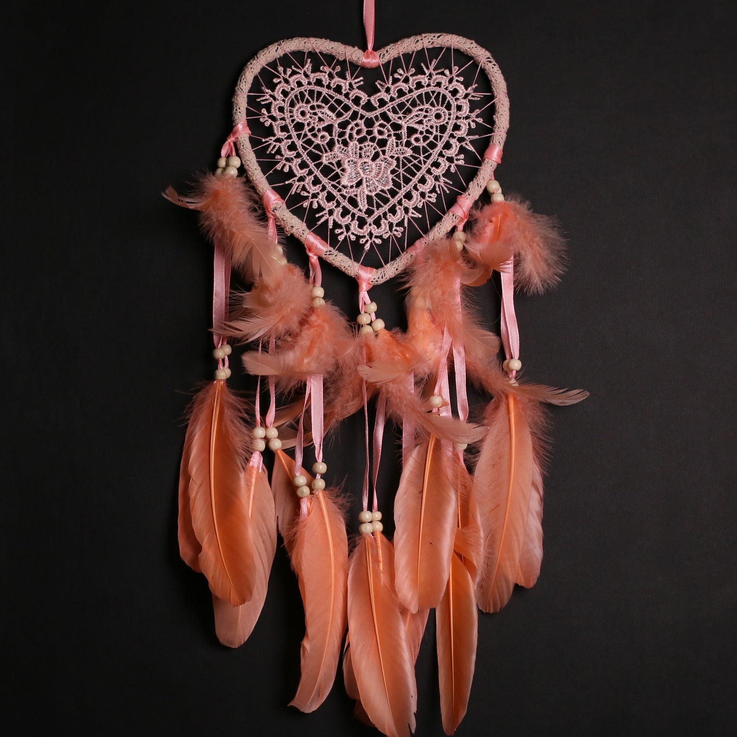 Dream catcher with pink heart