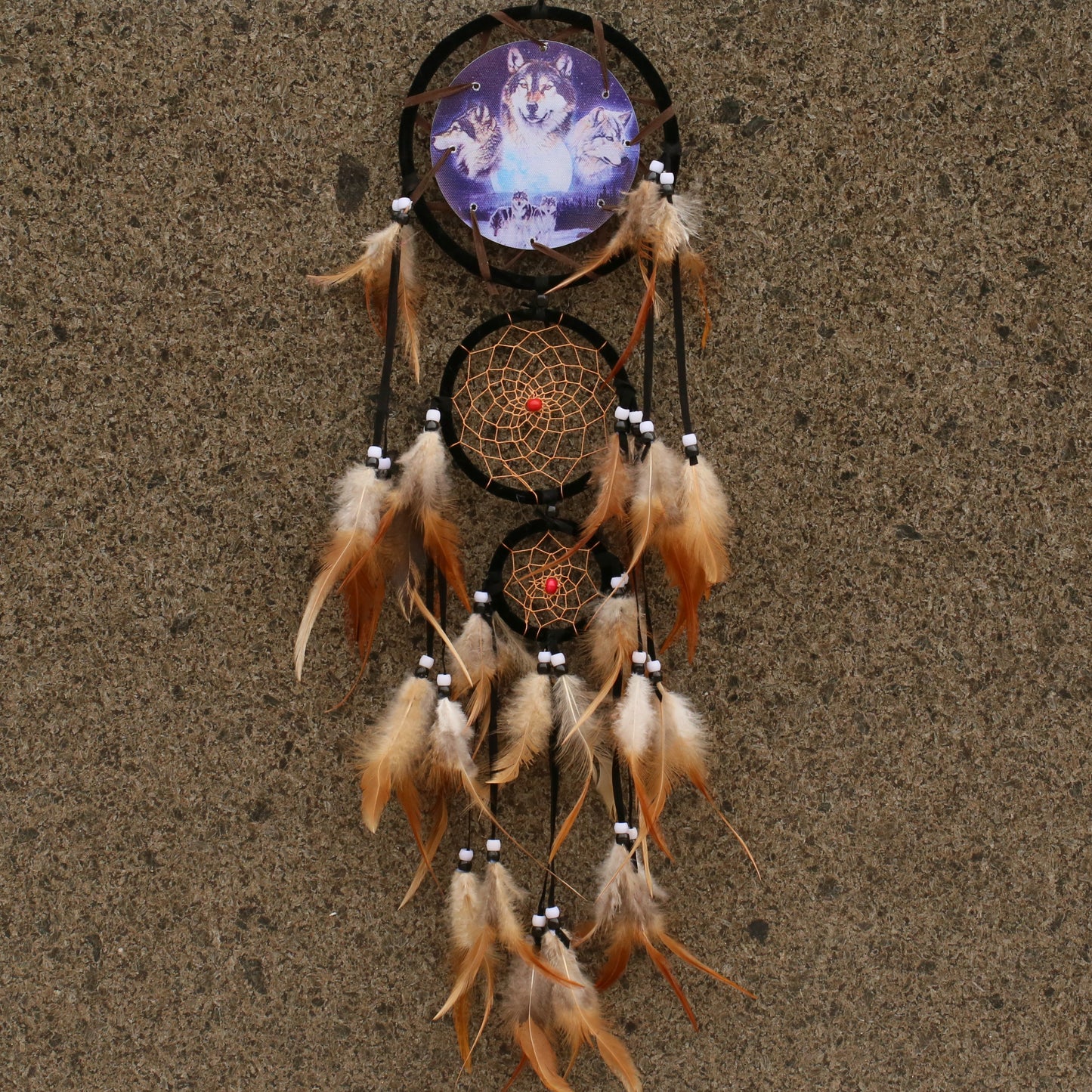 Dream catchers with wolf&eagle