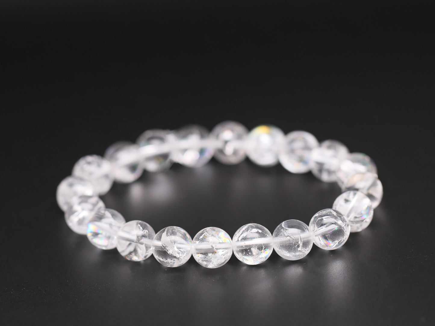 Crackle clear quartz bracelets