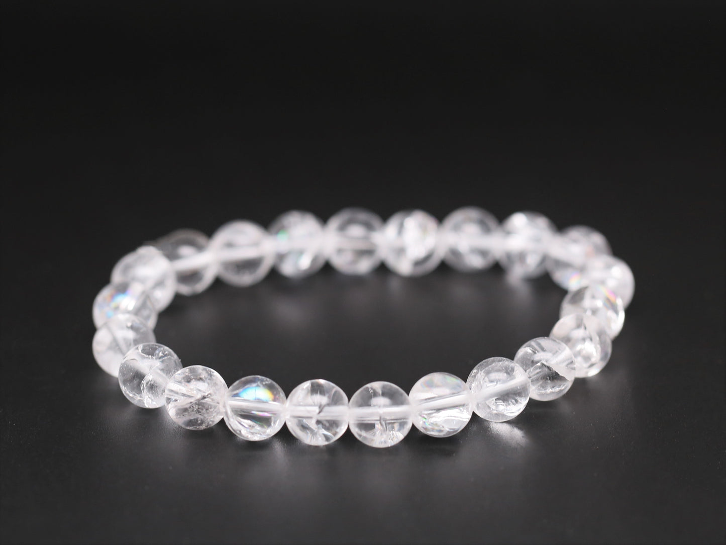 Crackle clear quartz bracelets