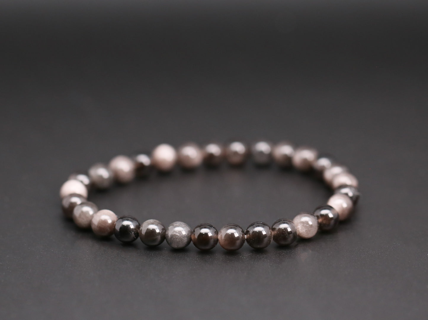 Siver sheen obsidian bracelets