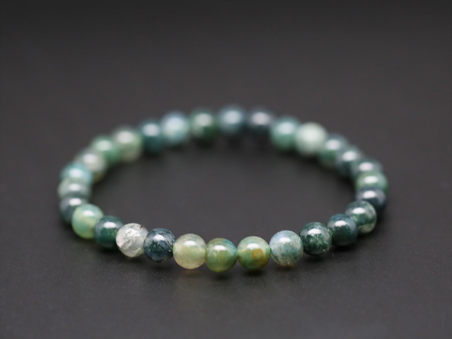 Moss agate bracelets