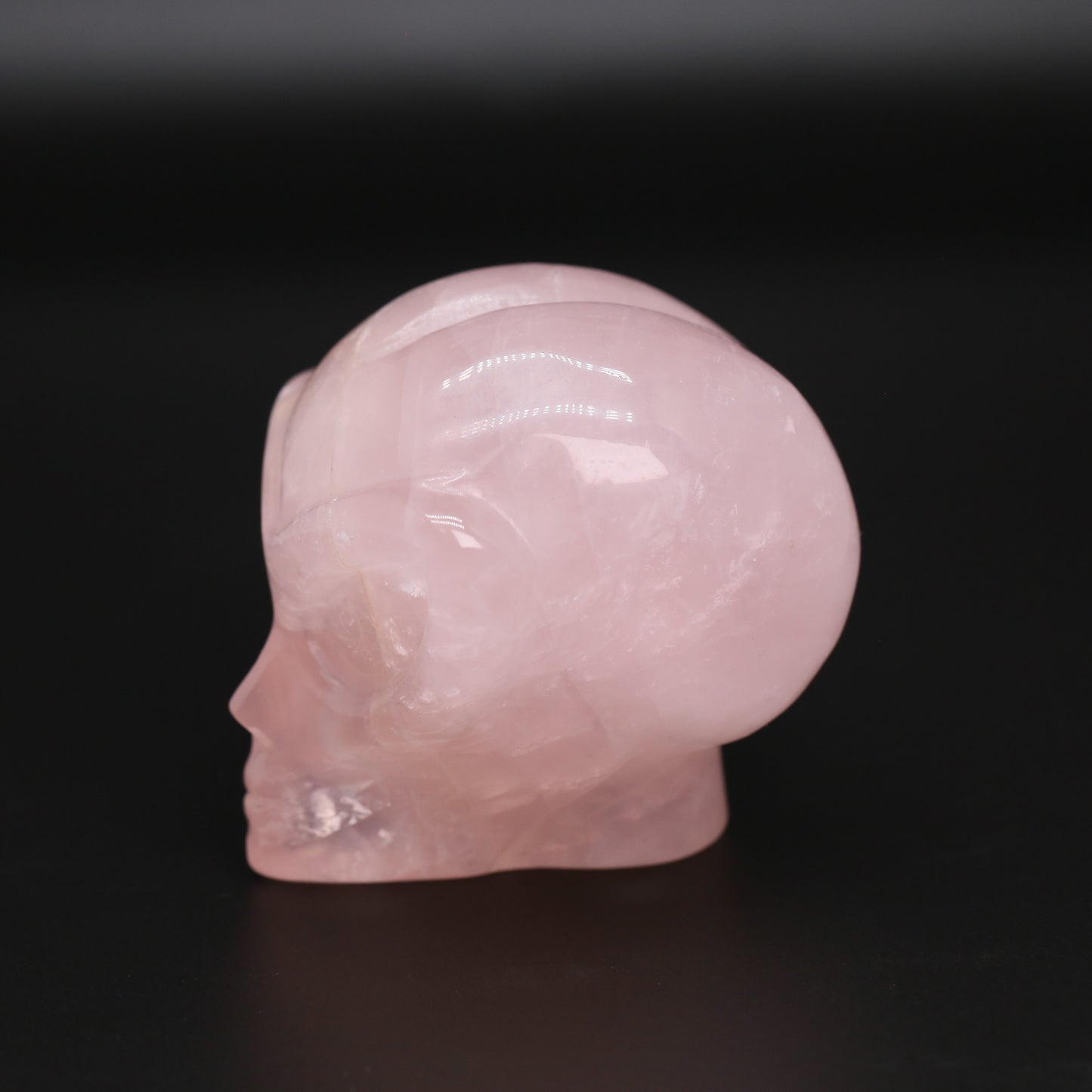 Rose quartz alien head