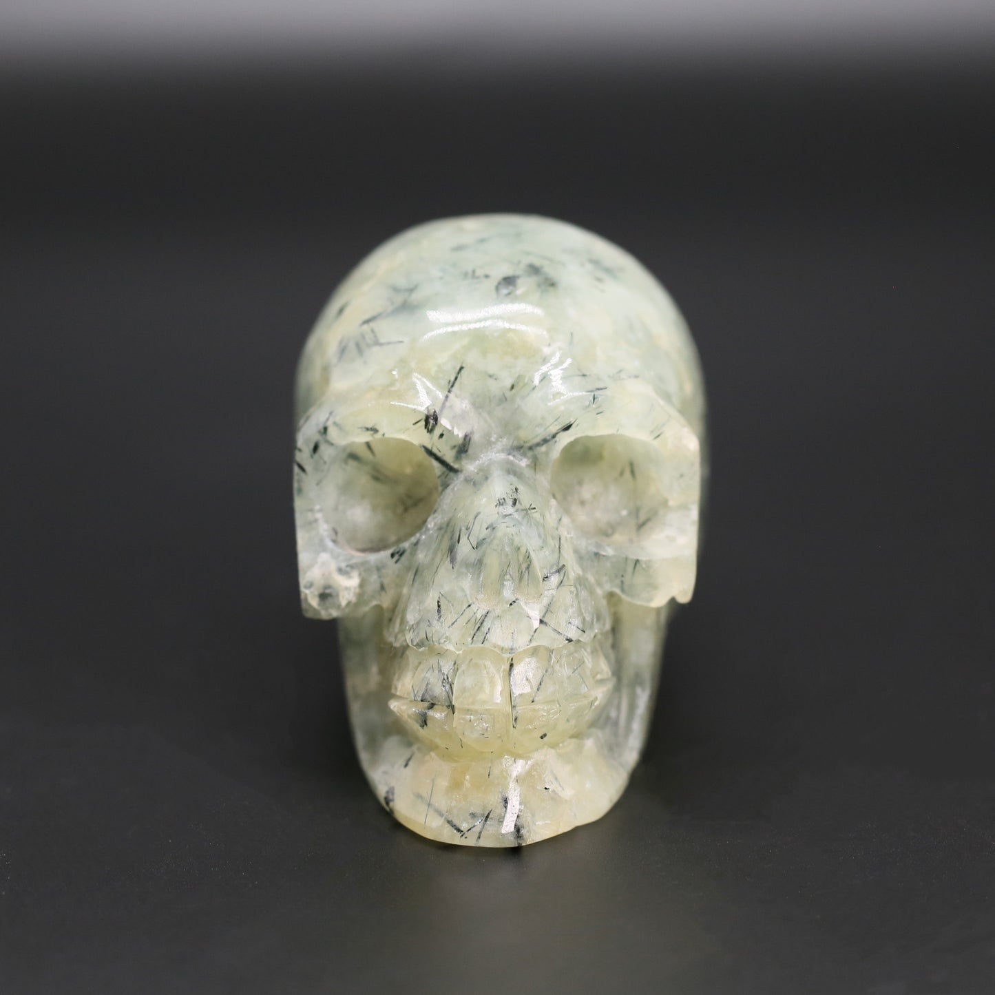 Prehnite skull