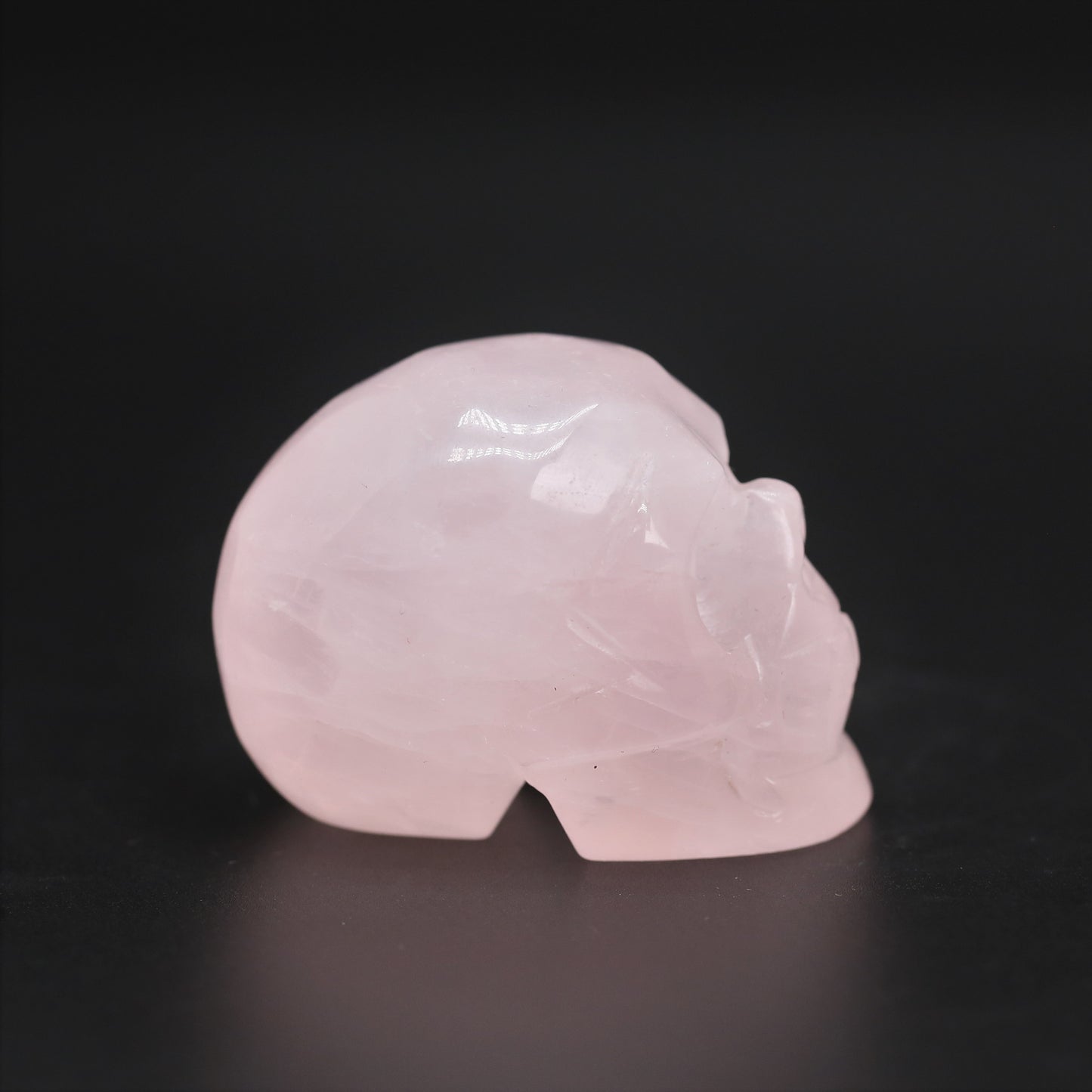 Rose quartz skull