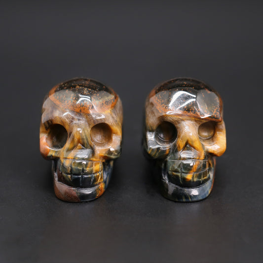 Tiger's eye skull