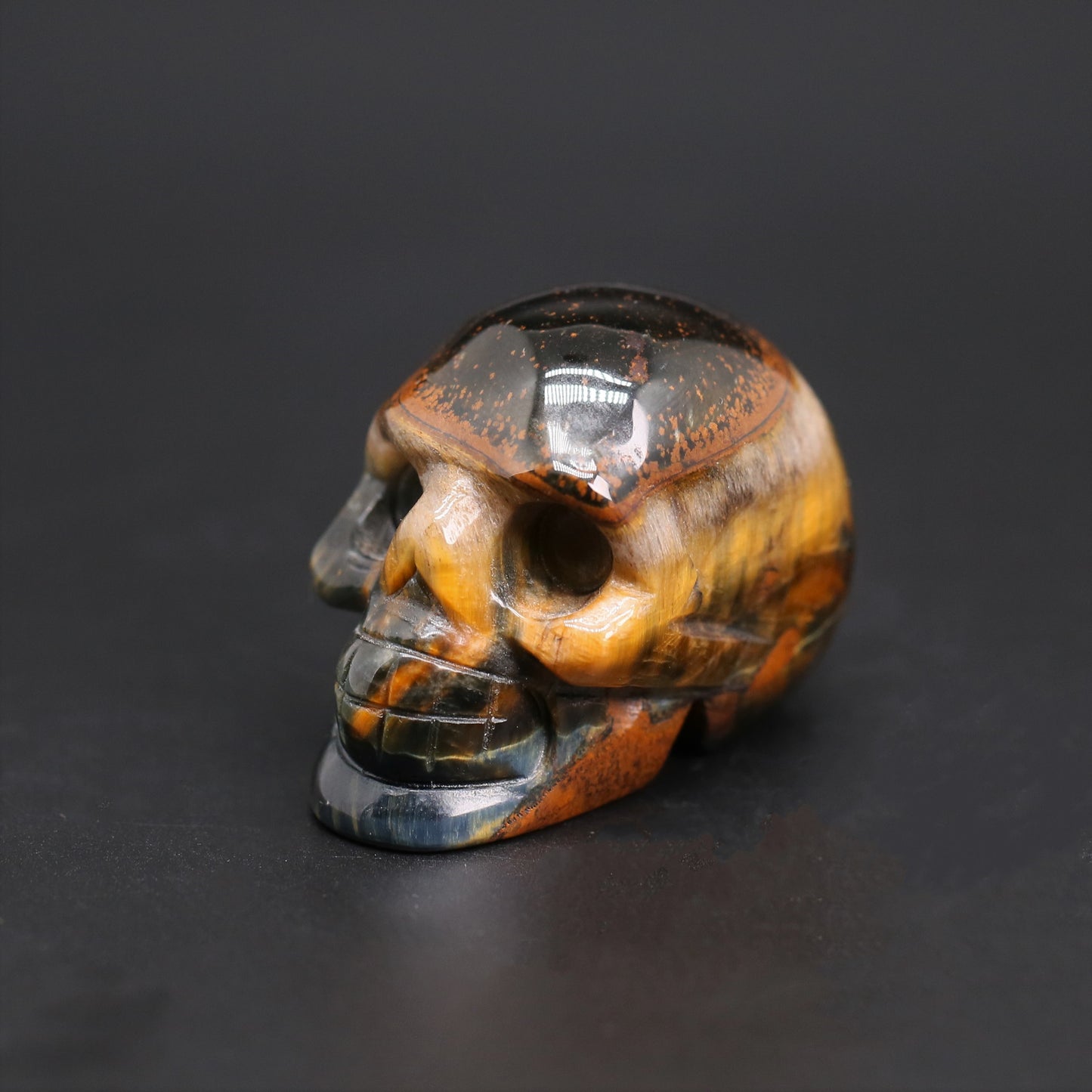 Tiger's eye skull