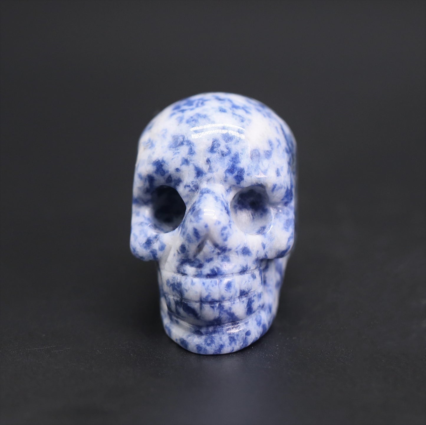 Sodalite/Blue spotted jasper skull