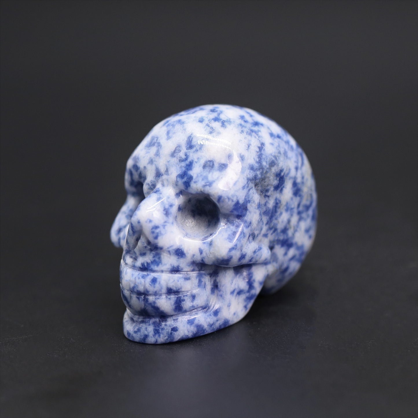 Sodalite/Blue spotted jasper skull