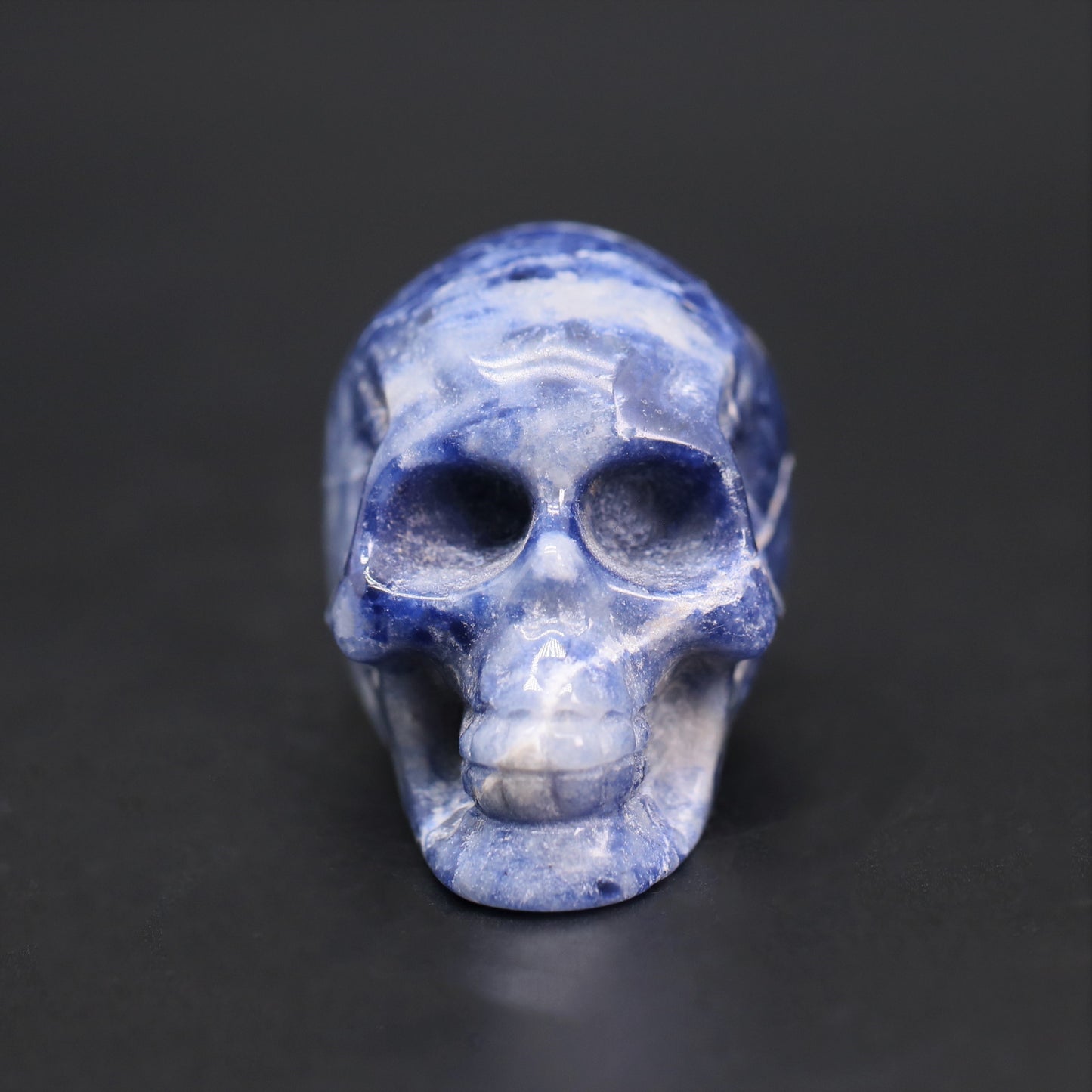 Sodalite/Blue spotted jasper skull