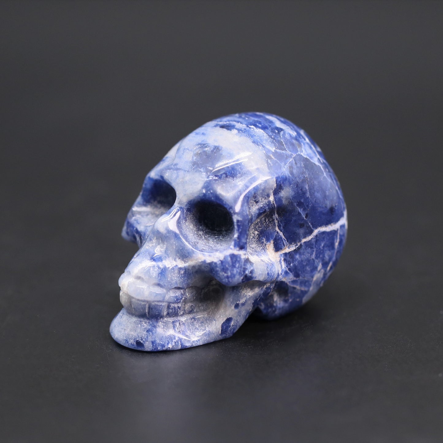 Sodalite/Blue spotted jasper skull