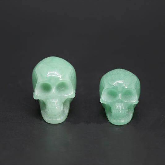 Green aventurine small skull