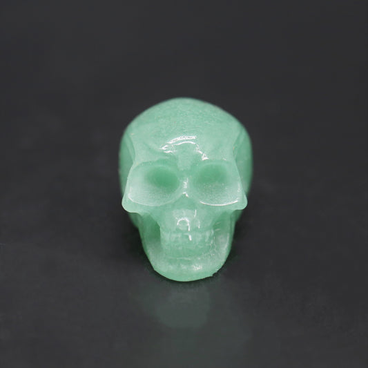 Green aventurine small skull