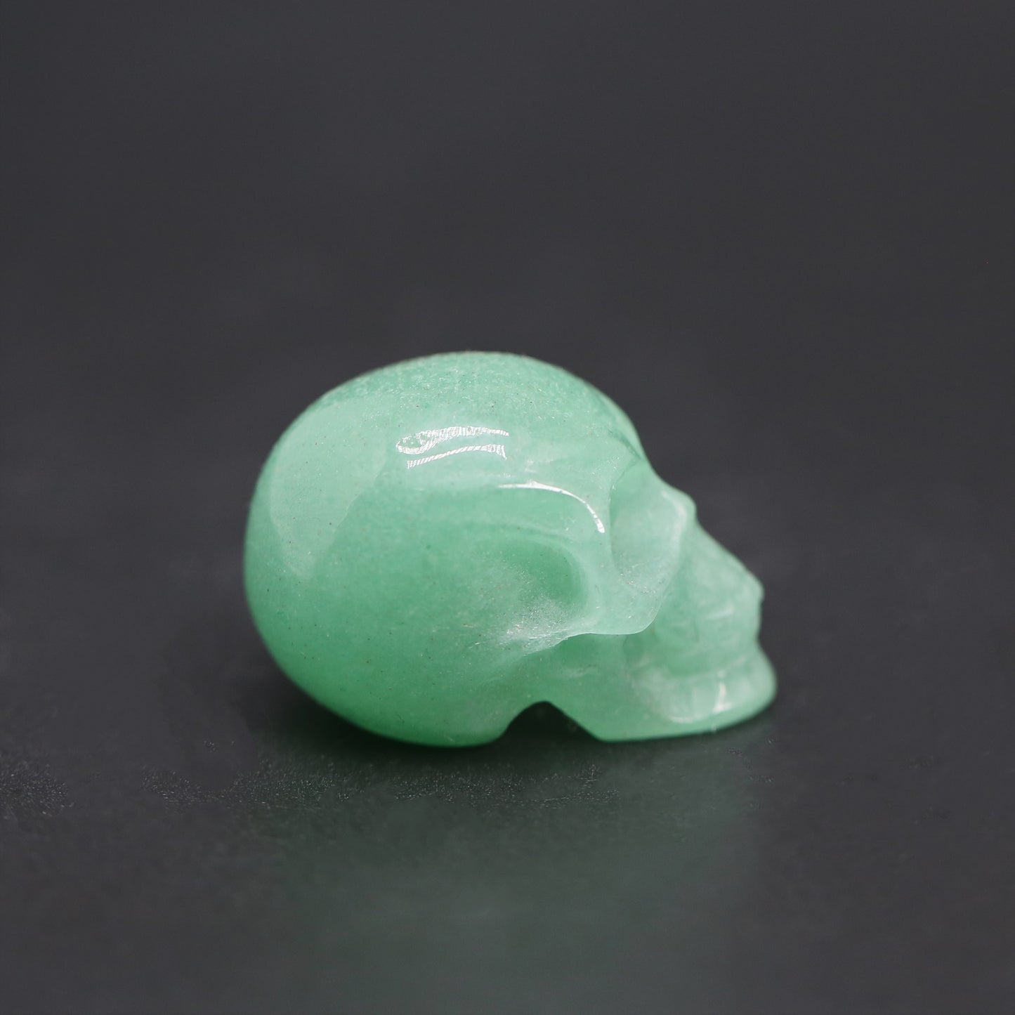 Green aventurine small skull