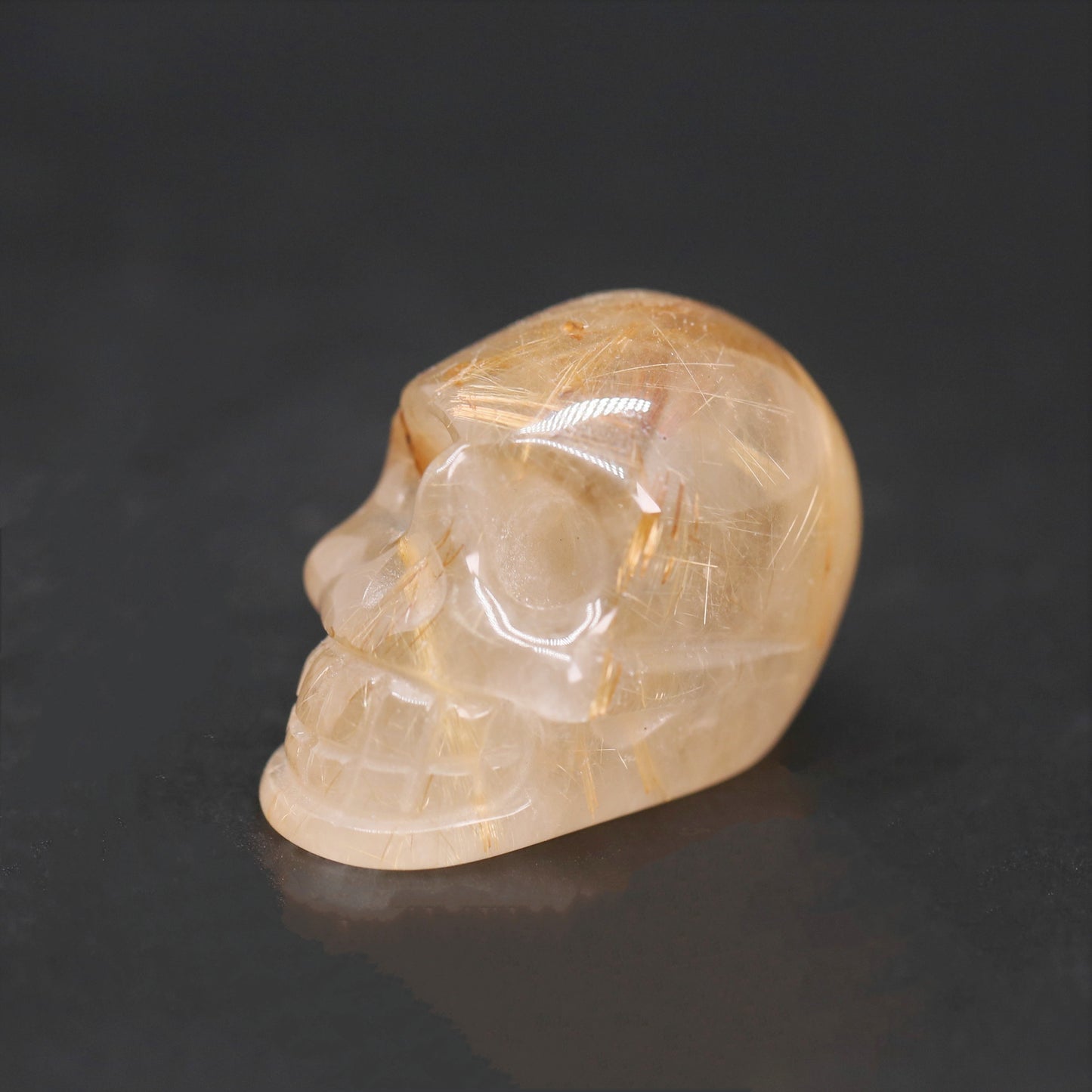 Golden rutile small skull