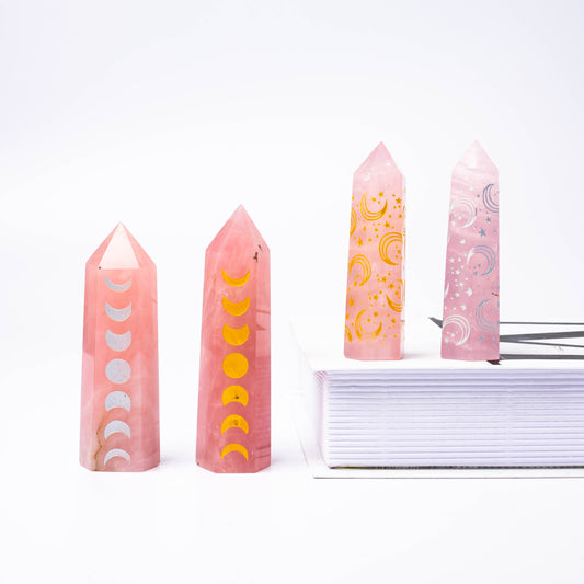 Rose quartz Tower with Prints