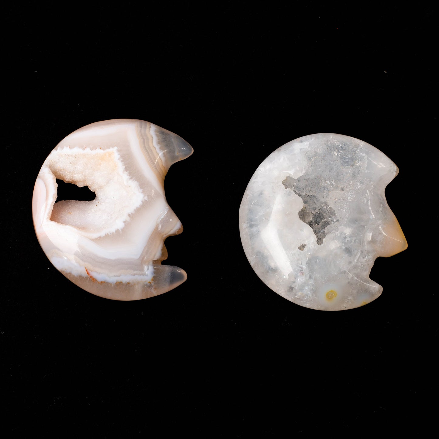 Moon face carvings