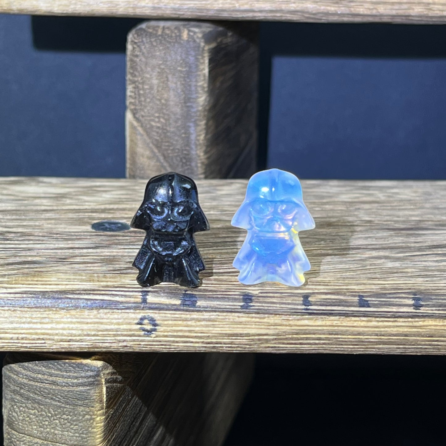 Mini Obsidian and Opalite carvings - Star Wars