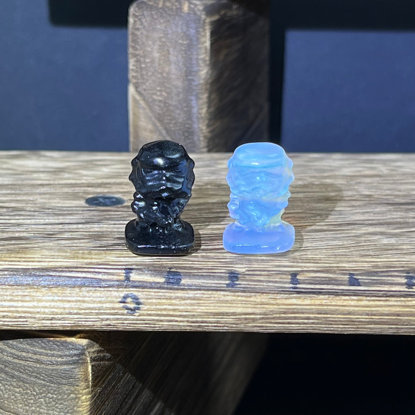 Mini Obsidian and Opalite carvings - Star Wars