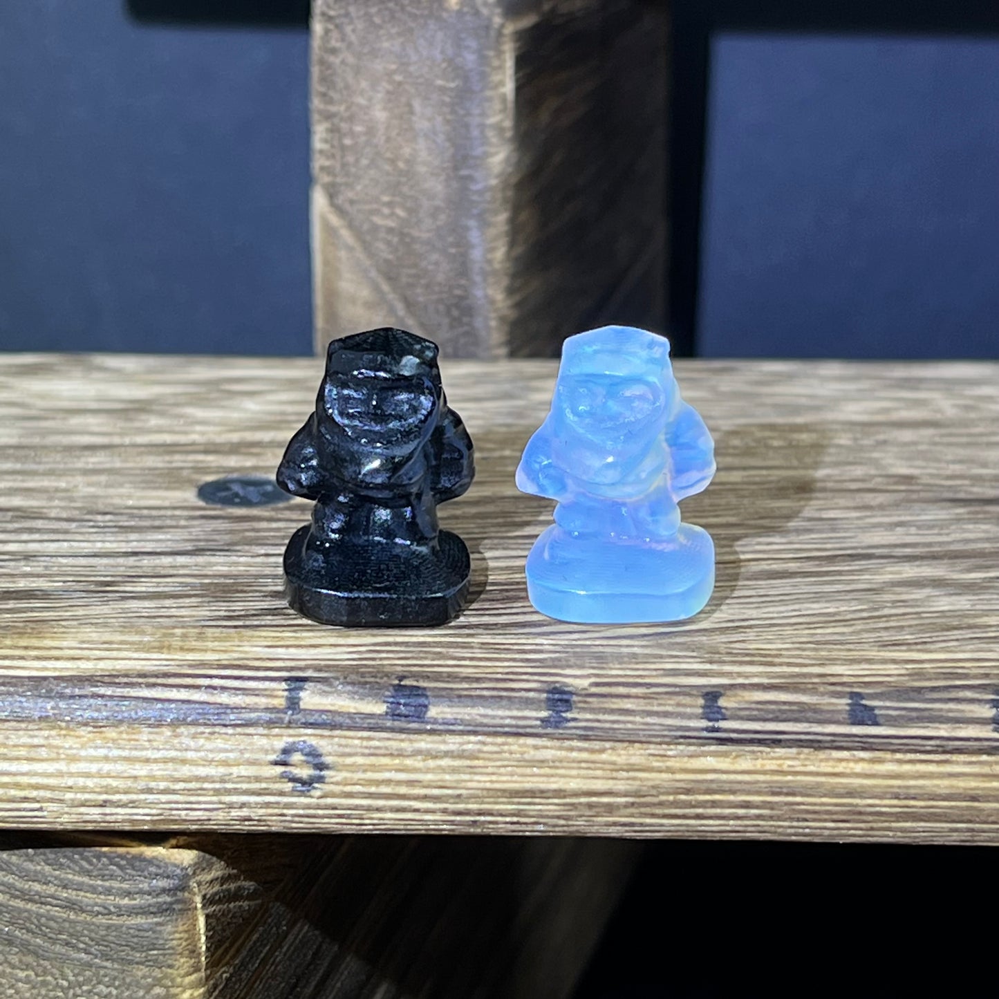 Mini Obsidian and Opalite carvings - Star Wars