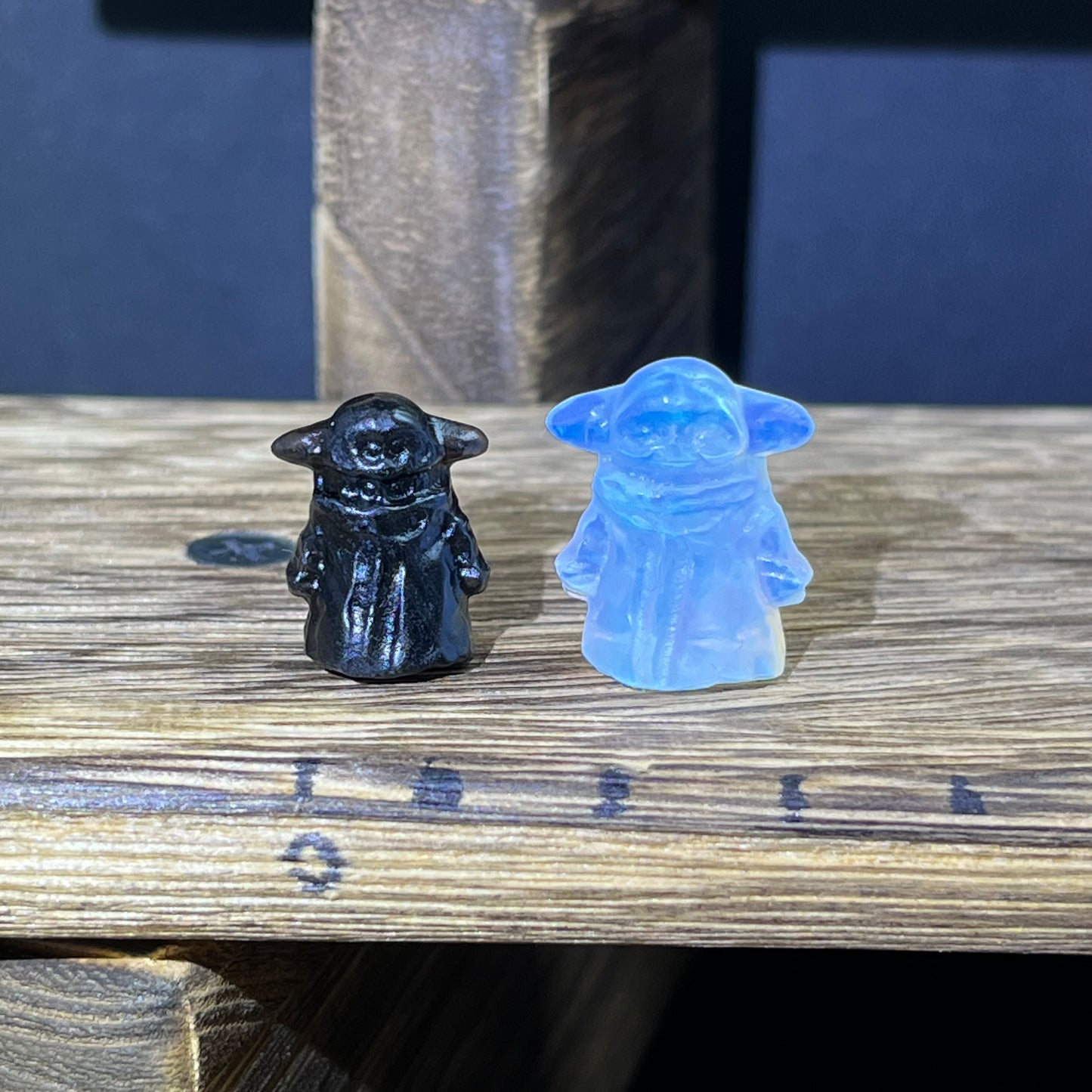 Mini Obsidian and Opalite carvings - Star Wars