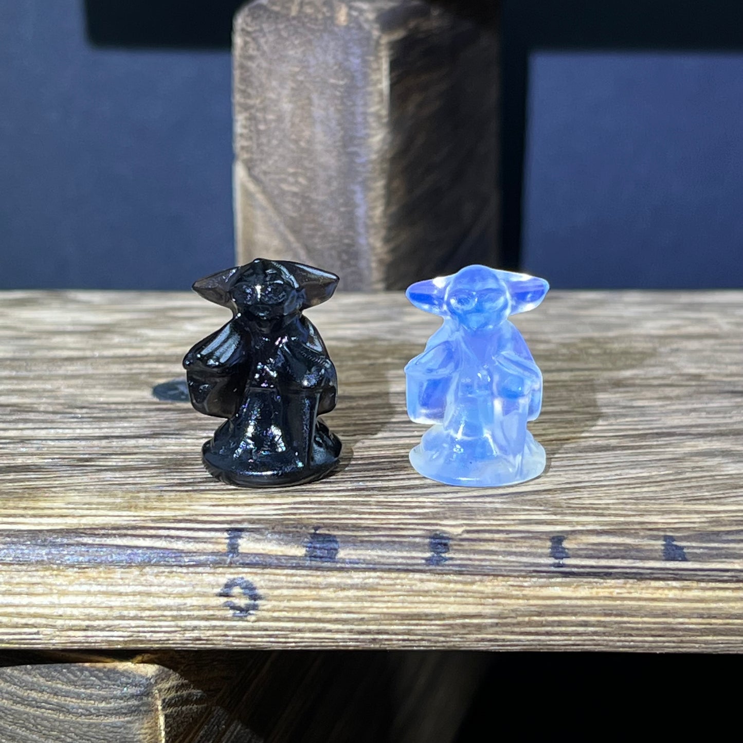 Mini Obsidian and Opalite carvings - Star Wars