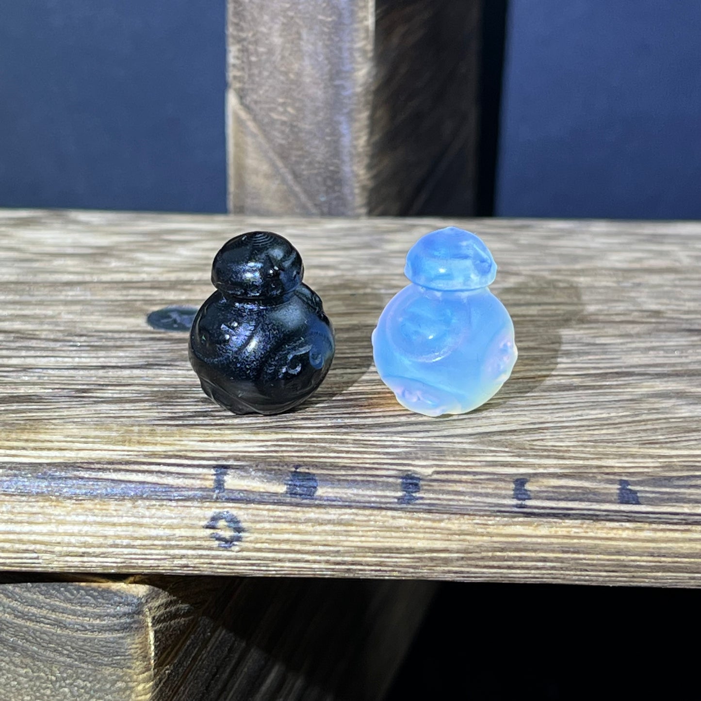 Mini Obsidian and Opalite carvings - Star Wars