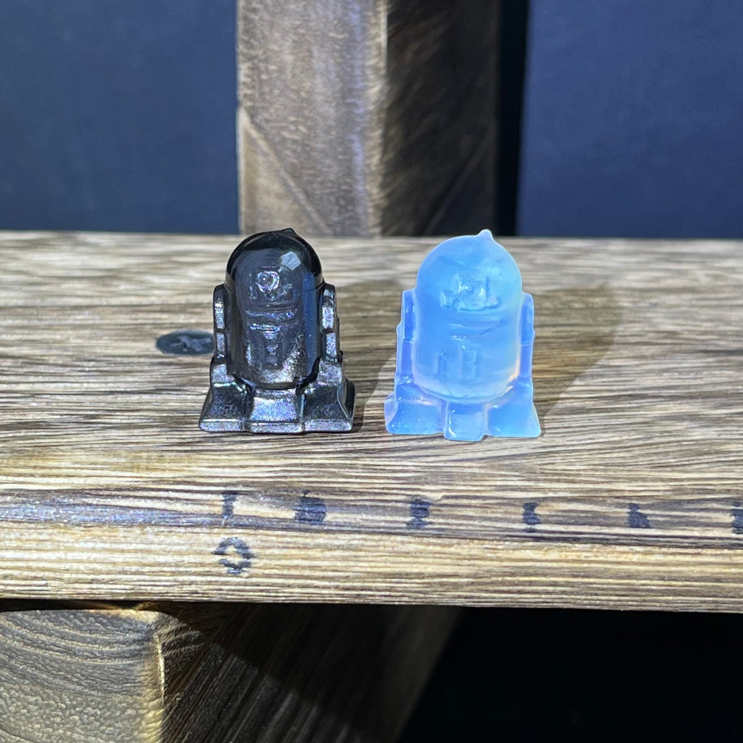 Mini Obsidian and Opalite carvings - Star Wars