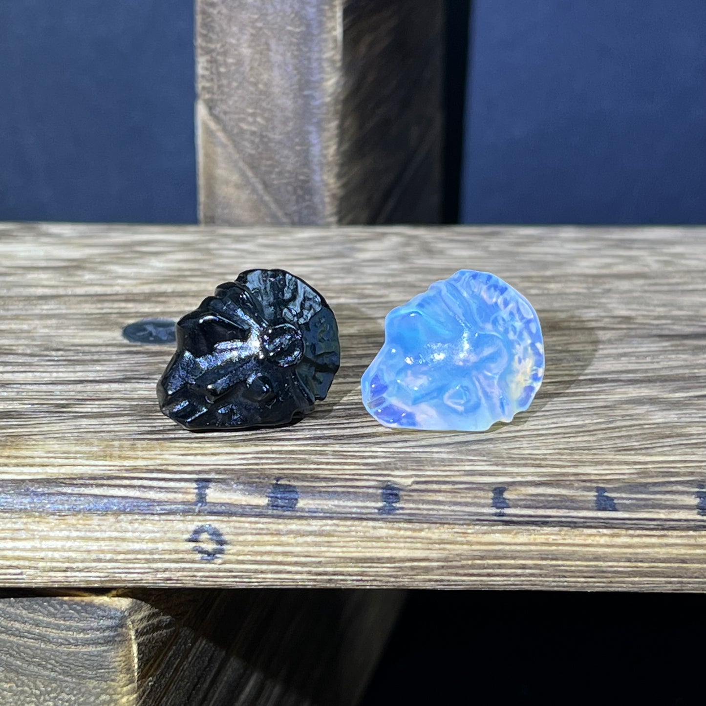 Mini Obsidian and Opalite carvings - Star Wars