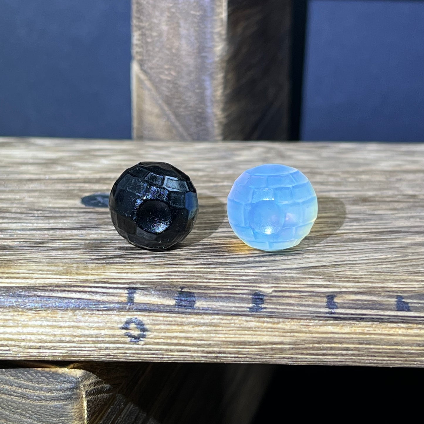 Mini Obsidian and Opalite carvings - Star Wars